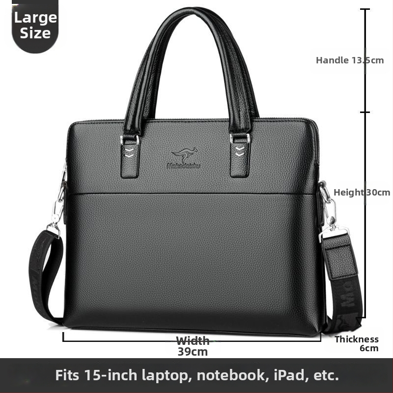 Vyrų verslo pečių krepšys, poliesterio medžiaga, PU pamušalas, tinkamas verslo kelionėms, dokumentų krepšys