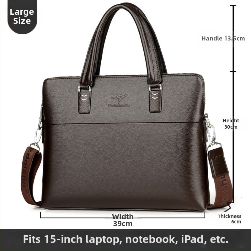 Vyrų verslo pečių krepšys, poliesterio medžiaga, PU pamušalas, tinkamas verslo kelionėms, dokumentų krepšys