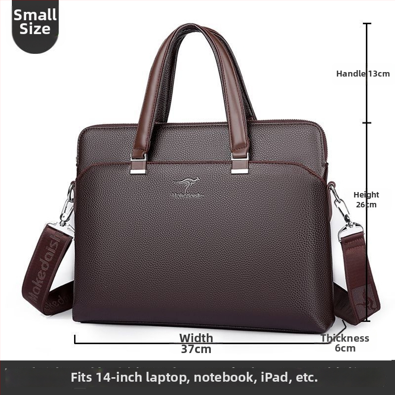 Vyrų verslo pečių krepšys, poliesterio medžiaga, PU pamušalas, tinkamas verslo kelionėms, dokumentų krepšys