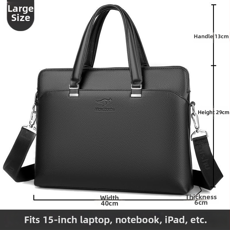 Vyrų verslo pečių krepšys, poliesterio medžiaga, PU pamušalas, tinkamas verslo kelionėms, dokumentų krepšys