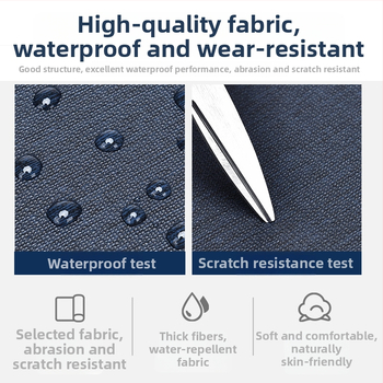 BADENROO PU verslo portfelis su raidžių raštu ir poliesterio vidumi, skirtas verslo kelionėms