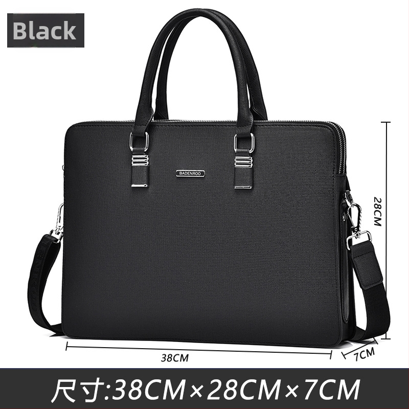 BADENROO PU verslo portfelis su raidžių raštu ir poliesterio vidumi, skirtas verslo kelionėms