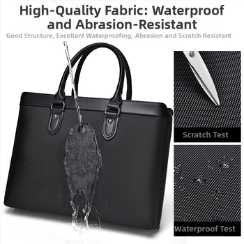 Verslo krepšys iš Oxford audinio su nešiojamojo kompiuterio skyriaus, ultralengvas, vidinis Oxford audinio pamušalas, tinkamas verslo kelionėms