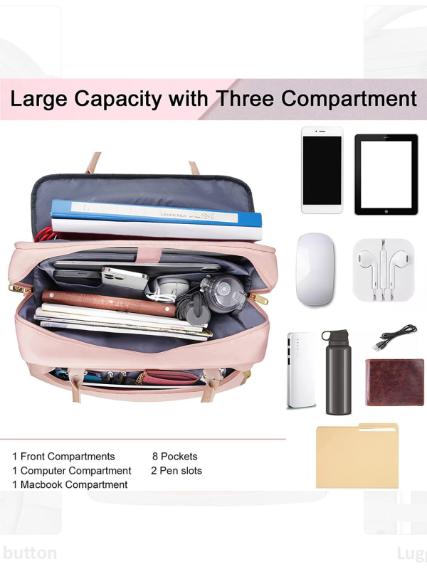 Dámska cestovná taška s kolieskami, vodeodolná Oxford tkanina, kompatibilná s notebookom, polyesterová podšívka, obchodný štýl elit