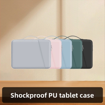 PU torba za tablet s dijagonalnim prednjim džepom, pretinac za olovku, ručka, otporna na pad, za 13-inčni tablet (iPad kompatibilan)