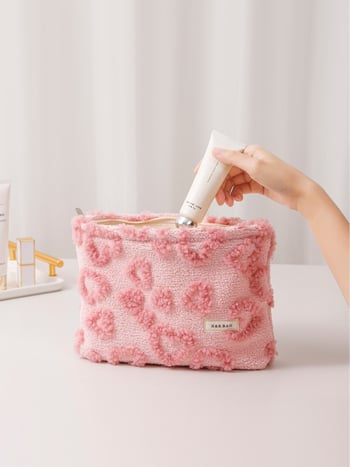 Kozmetička torbica, platnena, cvjetni uzorak, ručno nošenje, pohrana ruževa, unutarnja torba