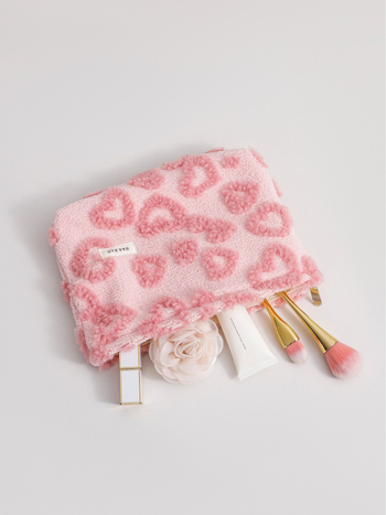 Kozmetička torbica, platnena, cvjetni uzorak, ručno nošenje, pohrana ruževa, unutarnja torba