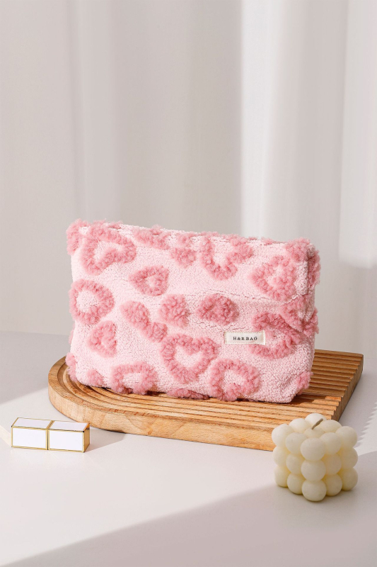 Kozmetička torbica, platnena, cvjetni uzorak, ručno nošenje, pohrana ruževa, unutarnja torba