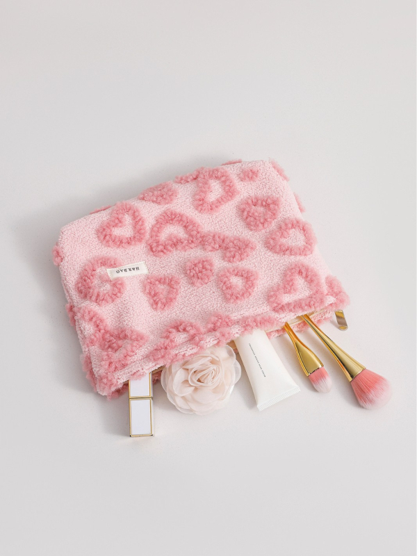 Kozmetička torbica, platnena, cvjetni uzorak, ručno nošenje, pohrana ruževa, unutarnja torba