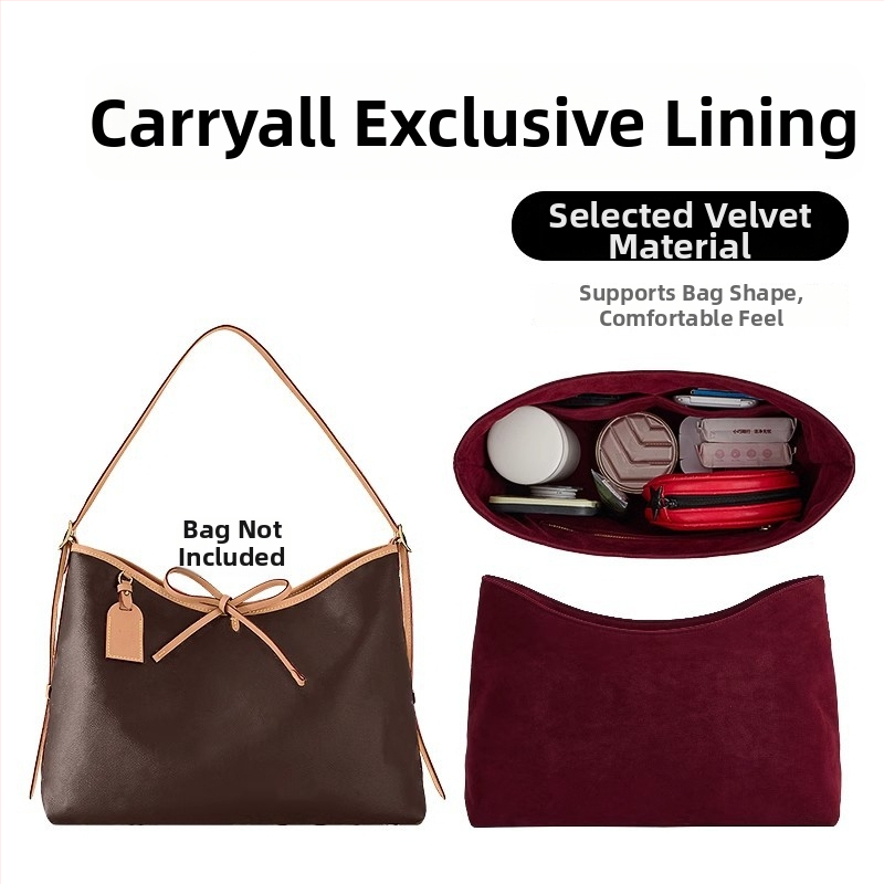LV Carryall Organizator interior pentru geantă — material pluș, căptușeală din poliester, respirabil, impermeabil, ultra-ușor