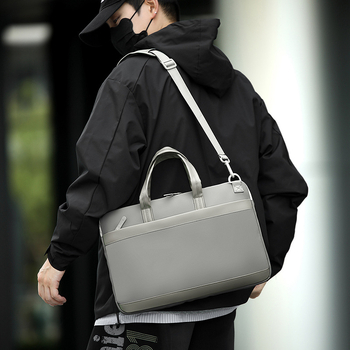 Atsparus smūgiams nešiojamojo kompiuterio krepšys, verslo elitės stilius, Oxford audinys, poliesterio pamušalas, vienos spalvos, didelė talpa, kvėpuojantis