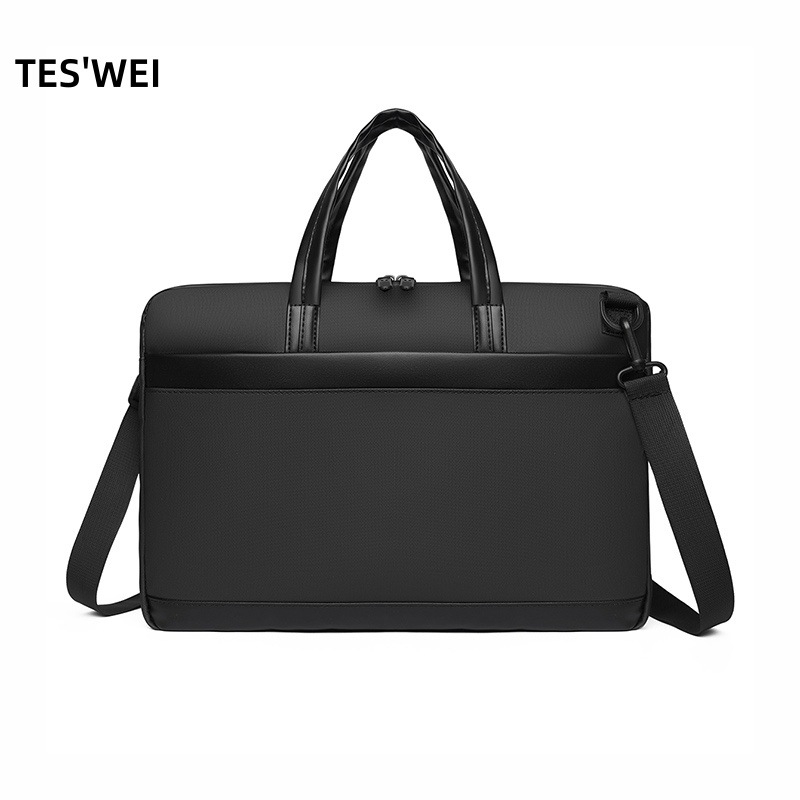 Atsparus smūgiams nešiojamojo kompiuterio krepšys, verslo elitės stilius, Oxford audinys, poliesterio pamušalas, vienos spalvos, didelė talpa, kvėpuojantis