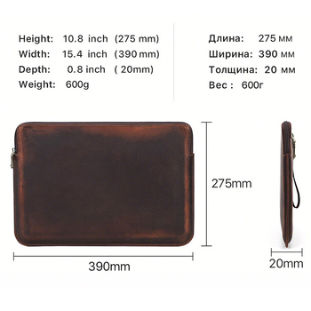 CONTACTS FAMILY Husă din piele pentru MacBook Pro 15 – Geantă pentru laptop