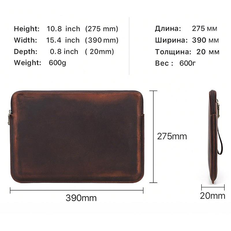 CONTACTS FAMILY Husă din piele pentru MacBook Pro 15 – Geantă pentru laptop