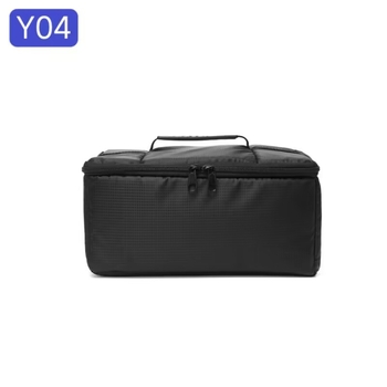 DSLR kamera táska belső háromobjektíves párnázattal, ütésálló, vízlepergető poliészter, bársony belső bélés