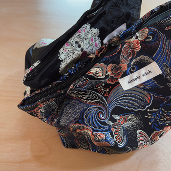 Kanvas kosmētikas soma ar horizontālu kvadrāta formu, rāvējslēdzējs, mīksta odere