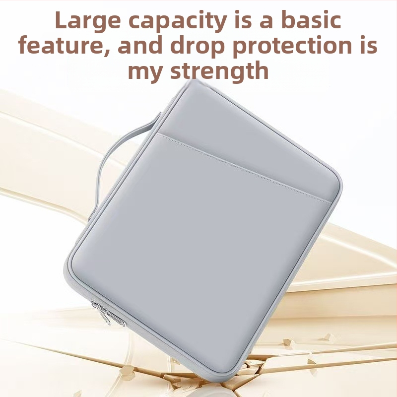 PU ādas sajūtas portatīvajam datoram – triecienizturīgs, nodilumizturīgs, viegls dizains, poliestera oderes, pilsētas minimālisma stils