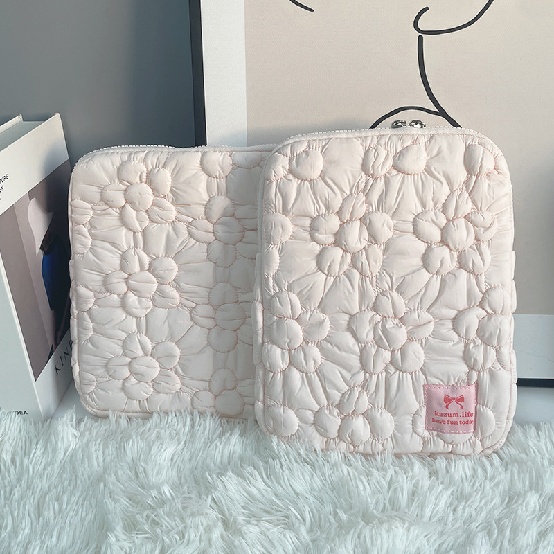Tahvelarvuti kott lille tikandiga, polüester, naiste disain, talv 2024