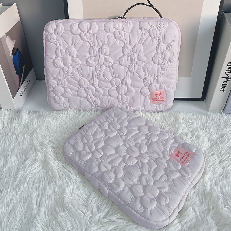 Tahvelarvuti kott lille tikandiga, polüester, naiste disain, talv 2024