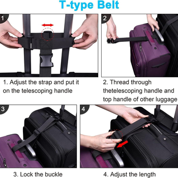 Bretea diagonală pentru bagaje cu conector extern, nailon, stil stradal, reduce povara, lățime 50 mm