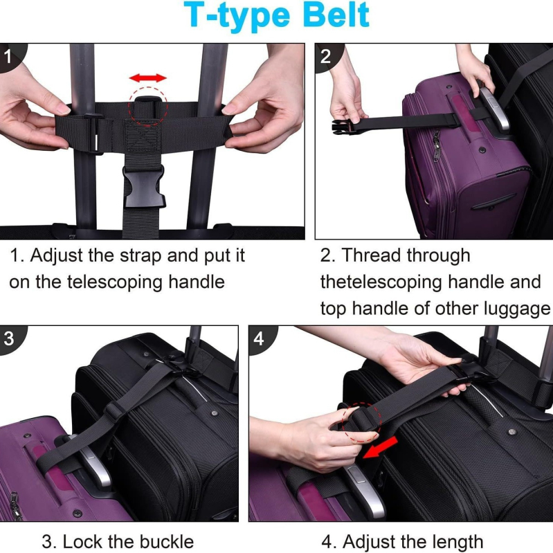 Bretea diagonală pentru bagaje cu conector extern, nailon, stil stradal, reduce povara, lățime 50 mm