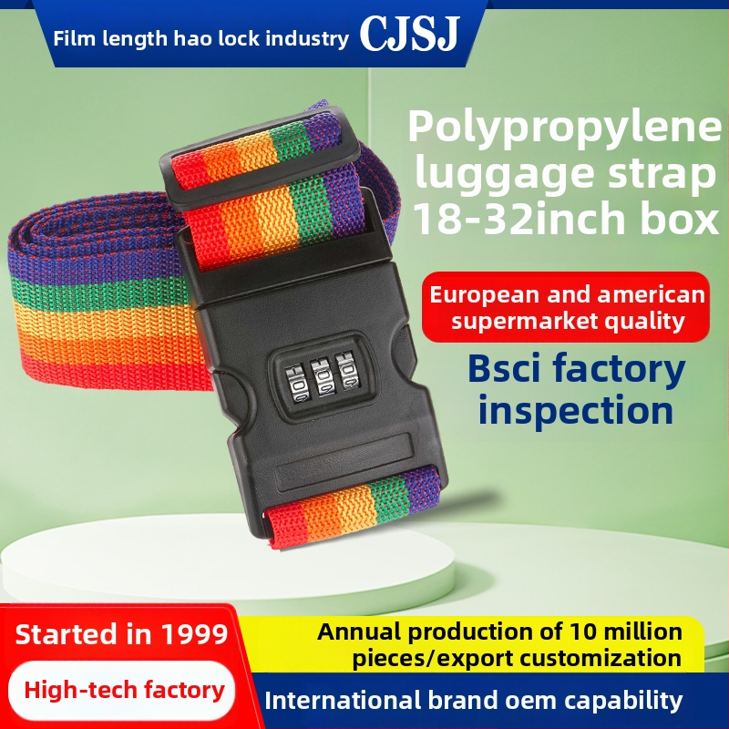 Bretea pentru bagaje Changhao – polipropilenă, nivel de securitate 1, stil de călătorie în timpul liber, model dungat