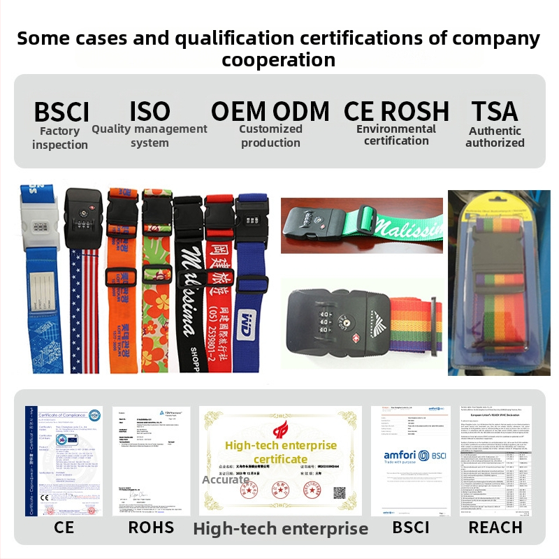 Bretea pentru bagaje Changhao – polipropilenă, nivel de securitate 1, stil de călătorie în timpul liber, model dungat