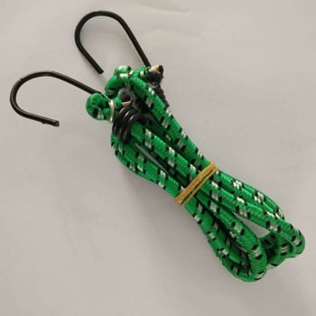 Υπερελαστικό λουρί αποσκευών με γάντζους και καραμπίνερ, σκοινί λατέξ για ποδήλατα, μεταφορική ικανότητα 10, προέλευση Shandong Laizhou, Κίνα, κωδικός προϊόντος 77-1