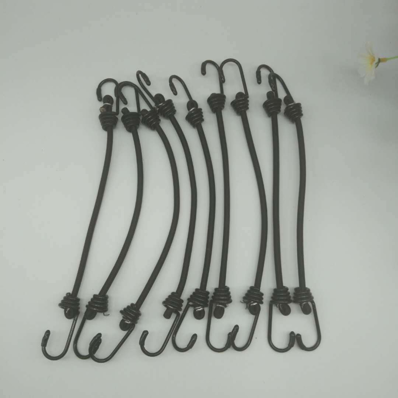 Υπερελαστικό λουρί αποσκευών με γάντζους και καραμπίνερ, σκοινί λατέξ για ποδήλατα, μεταφορική ικανότητα 10, προέλευση Shandong Laizhou, Κίνα, κωδικός προϊόντος 77-1