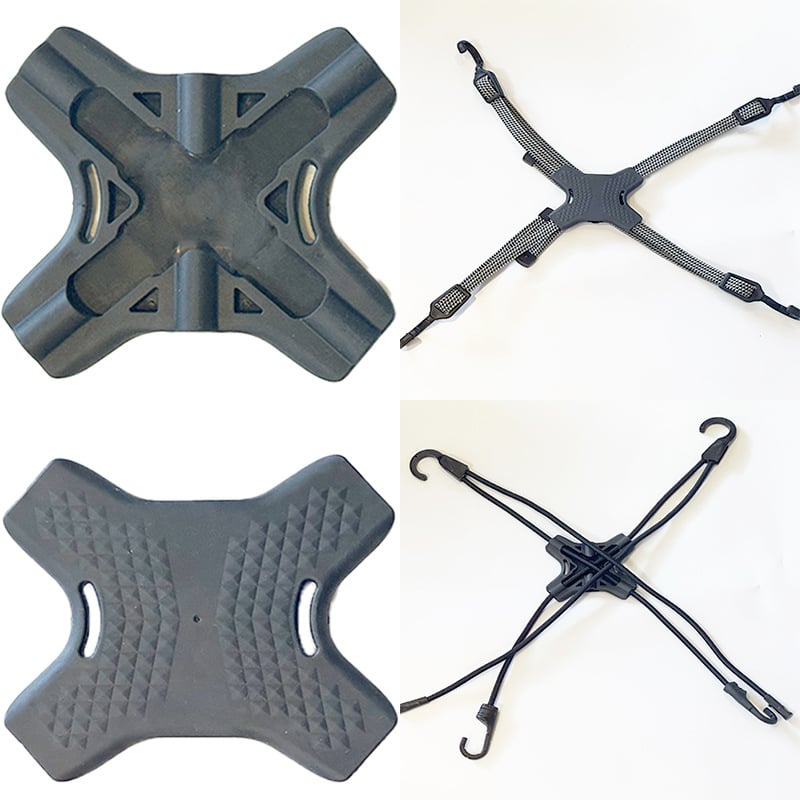 Dingji ιμάντας αποσκευών με ελαστικό σκοινί και γάντζο – λατέξ καουτσούκ, φορτίο 80 kg, προσαρμόσιμος