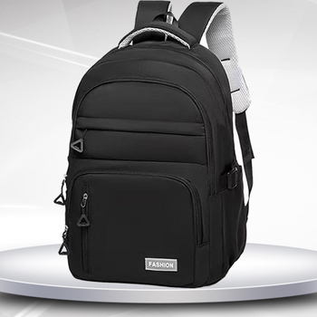 Unisex nylon ruksak za školu, velika kapaciteta 20–35L, 15-inčni laptop, kaiševi s zračnim jastučićima, jednobojni uzorak