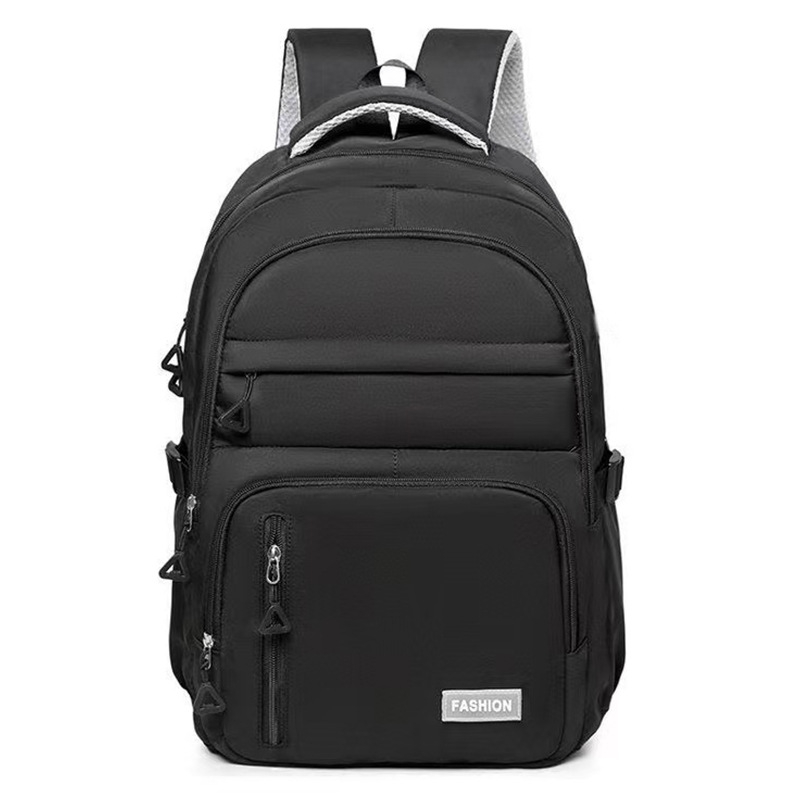 Unisex nylon ruksak za školu, velika kapaciteta 20–35L, 15-inčni laptop, kaiševi s zračnim jastučićima, jednobojni uzorak
