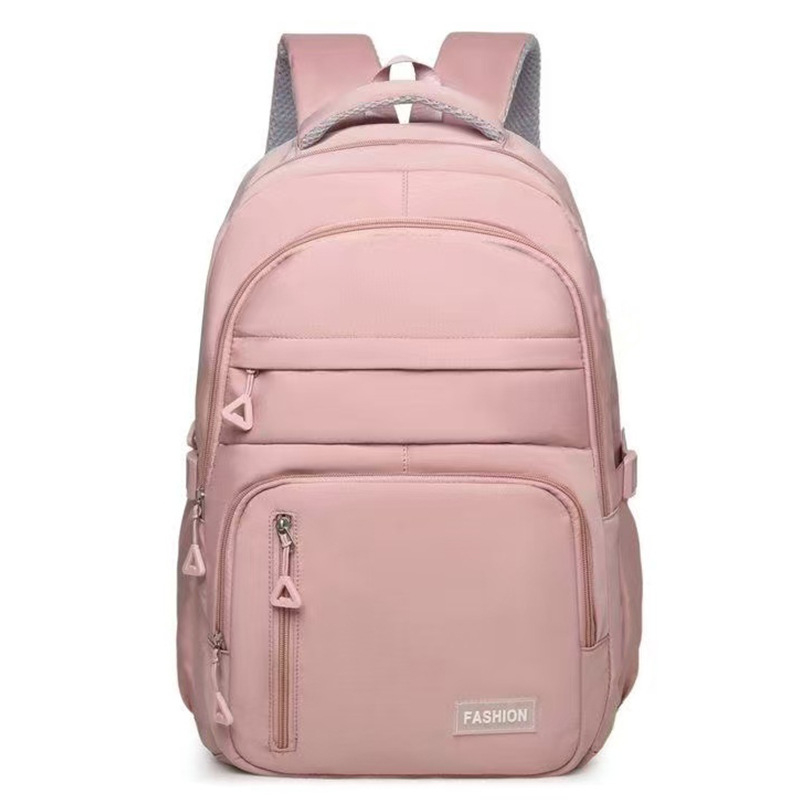 Unisex nylon ruksak za školu, velika kapaciteta 20–35L, 15-inčni laptop, kaiševi s zračnim jastučićima, jednobojni uzorak