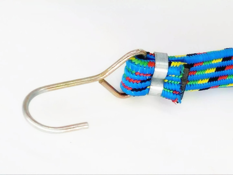 Elastinė rišimo juosta su kabliu — medžiagos: gumos plokštė, gumos siūlai, polipropilenas siūlai; nominali apkrova: 50; paviršiaus apdorojimas: polipropileno siūlas; pritaikymas prieinamas