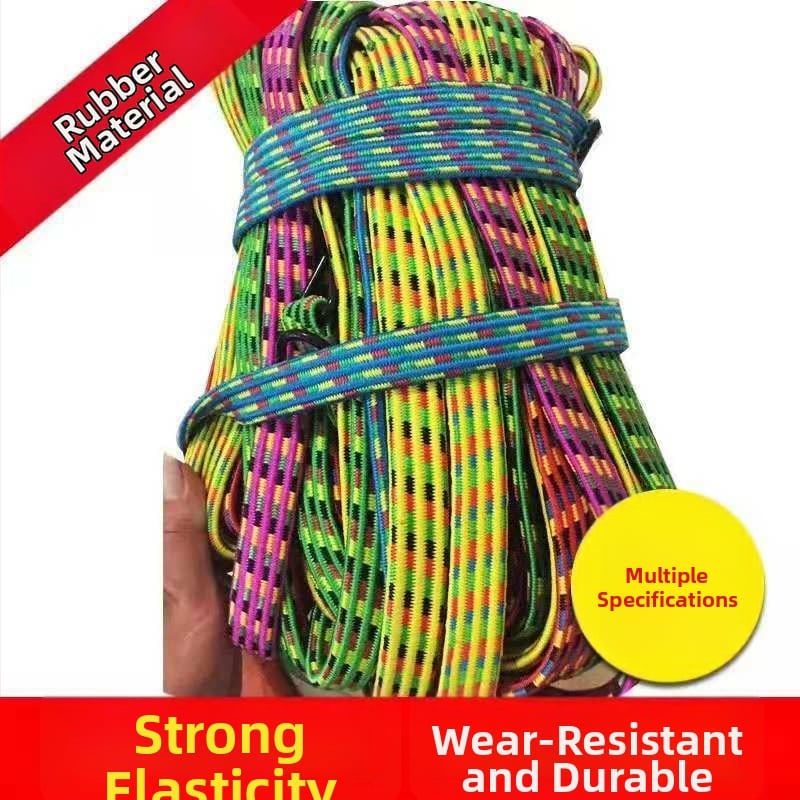 Elastinė rišimo juosta su kabliu — medžiagos: gumos plokštė, gumos siūlai, polipropilenas siūlai; nominali apkrova: 50; paviršiaus apdorojimas: polipropileno siūlas; pritaikymas prieinamas