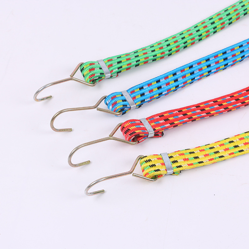 Elastinė rišimo juosta su kabliu — medžiagos: gumos plokštė, gumos siūlai, polipropilenas siūlai; nominali apkrova: 50; paviršiaus apdorojimas: polipropileno siūlas; pritaikymas prieinamas