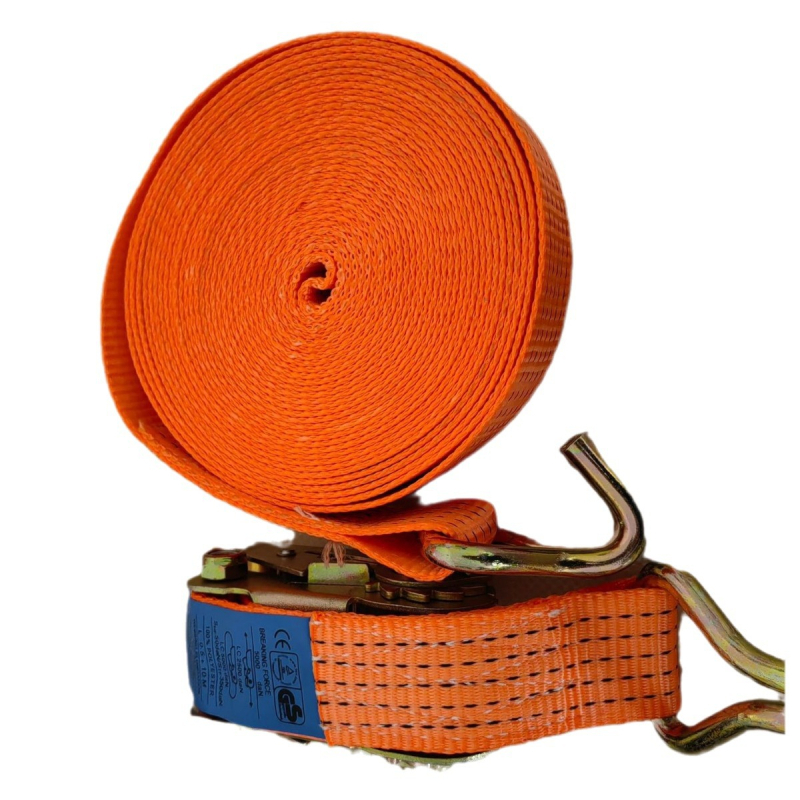 Konteinerio įtvirtinimo dirža su įtempikliu – medžiaga: plienas ir polipropilenė juosta; lūžių stiprumas: 3 tonos; nominali apkrova: 30000; taikymas: prekių įvyniojimas sandėliavimui, logistikai ir konteineriniam transportavimui; prekės ženklas Golden Char