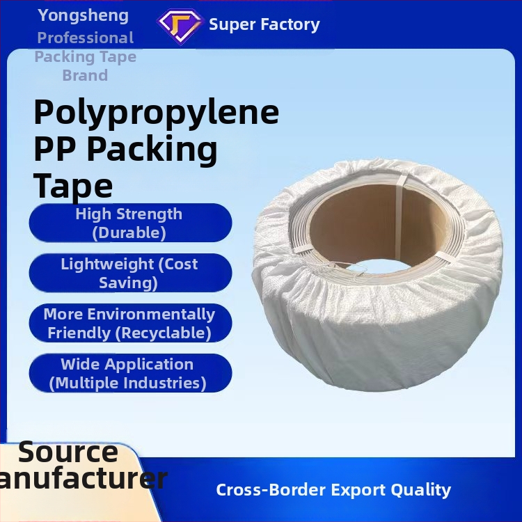Mašīnu iepakošanas lente Yongsheng, biezums 0.8 mm, izturība pie vilkšanas 50 kg, svars 10 kg