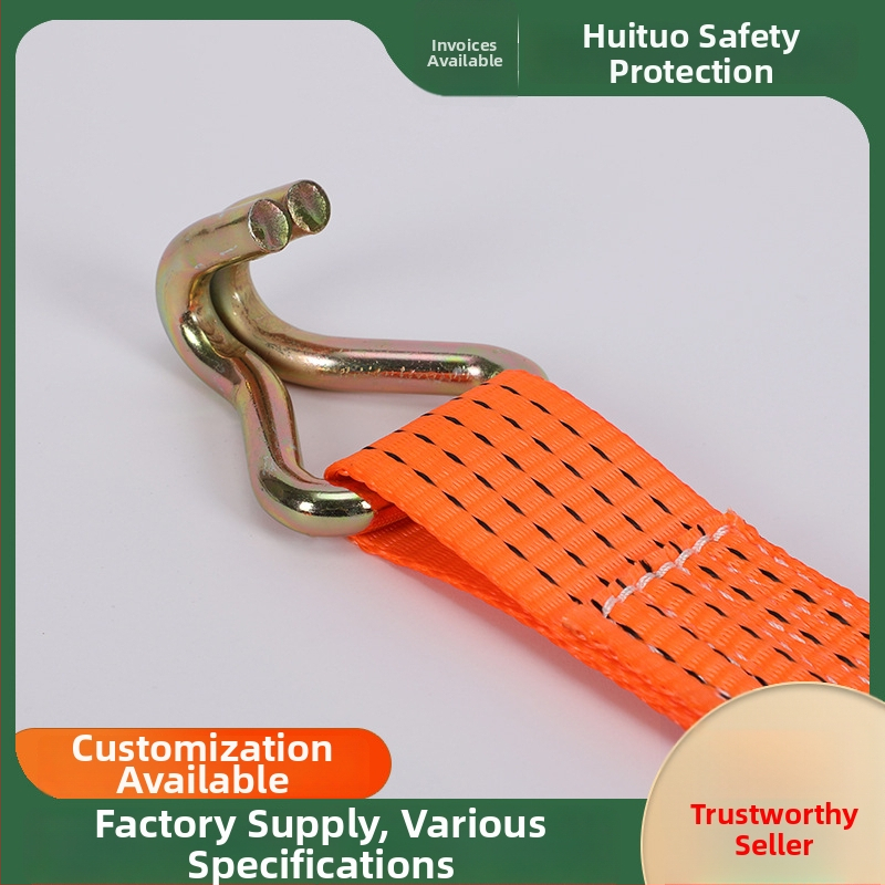 Polüesterist kinnitusrihm kahekordsete konksudega pagasile ja veokile, sile pind, kohandatavad valikud
