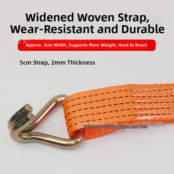 Stipri poliesterio įtempimo diržas su dvigubais kilpomis krovinio fiksavimui