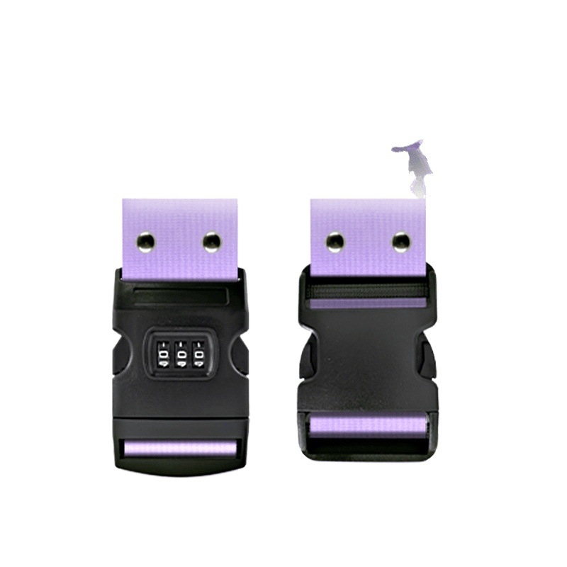 Bandă de bagaje cu cruce întărită și lacăt cu combinație, pentru împachetarea și fixarea valizelor; material corduroy