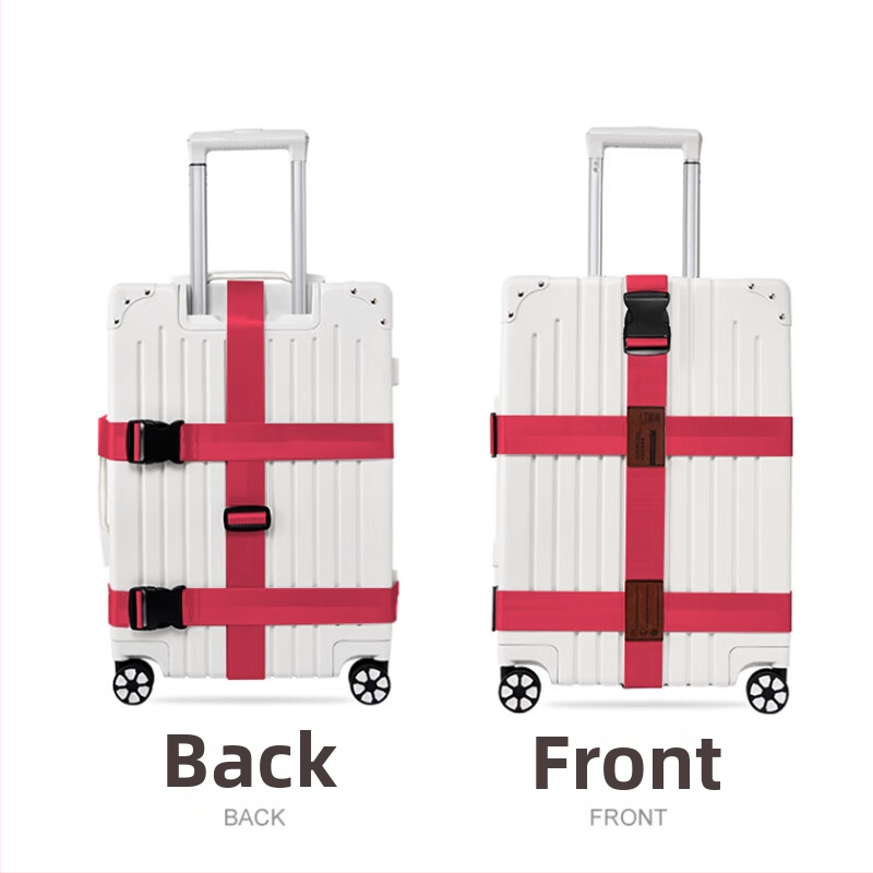 Pásy na batožinu s krížovými pásmi, pevnými sponami a zámkom s colným kódom – z anti-nylon materiálu