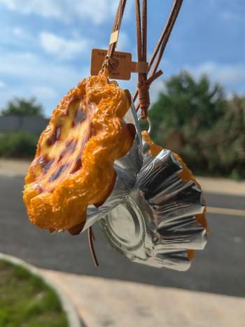 Automobilio pakabukas su saulėgrąžų motyvu, PU medžiaga, gatvės stilius, galinio vaizdo veidrodėlio dekoras