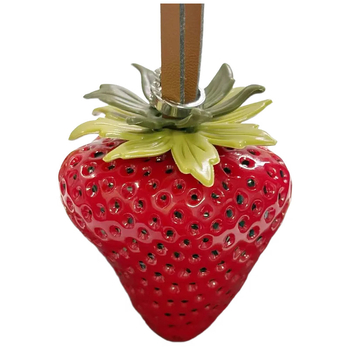 Veliki 3D privjesak od jagode za torbu i ključeve, personalizirani kožni i smolni privjesak s jagodom, sladak poklon za Dan zaljubljenih