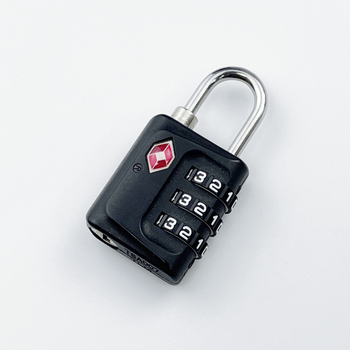 TSA заключалка с 3-цифрова комбинация за шкафчета, раници и фитнес шкафове | Модел WLL-557B | дебелина на халката 3.5 мм, разстояние между щифтовете 15 мм, инженерни пластмаси