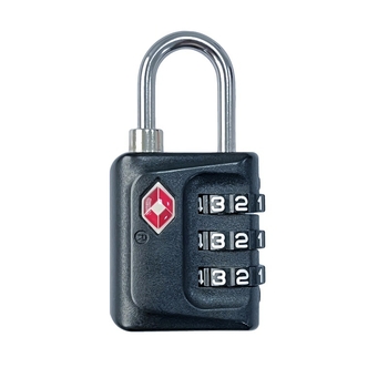 TSA заключалка с 3-цифрова комбинация за шкафчета, раници и фитнес шкафове | Модел WLL-557B | дебелина на халката 3.5 мм, разстояние между щифтовете 15 мм, инженерни пластмаси