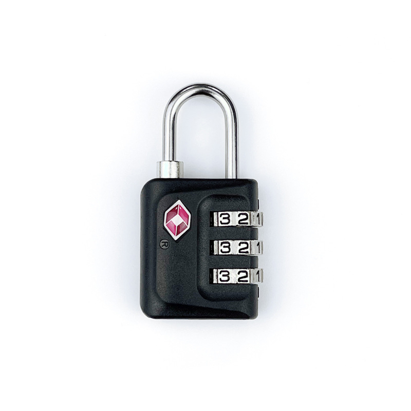 TSA заключалка с 3-цифрова комбинация за шкафчета, раници и фитнес шкафове | Модел WLL-557B | дебелина на халката 3.5 мм, разстояние между щифтовете 15 мм, инженерни пластмаси