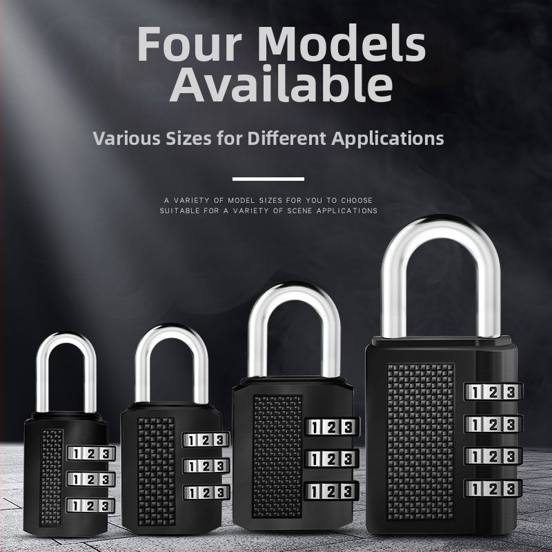 Személyre szabható kombinációs zár szekrényekhez és poggyászhoz, jelszó módosítható, ideális edzőterembe, kollégiumba és otthoni használatra (Type: Customs combination lock; Model: Other; Scope: Other; Rod thickness: Other; Rod spacing: Other)