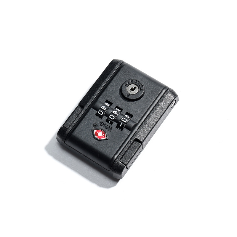 Bőröndzár jelszóval és csattal, fix kivitel — műanyag