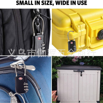 TSA-527 механична ключалка за багаж, цинкова сплав, 5 мм халка, модерен минималистичен стил